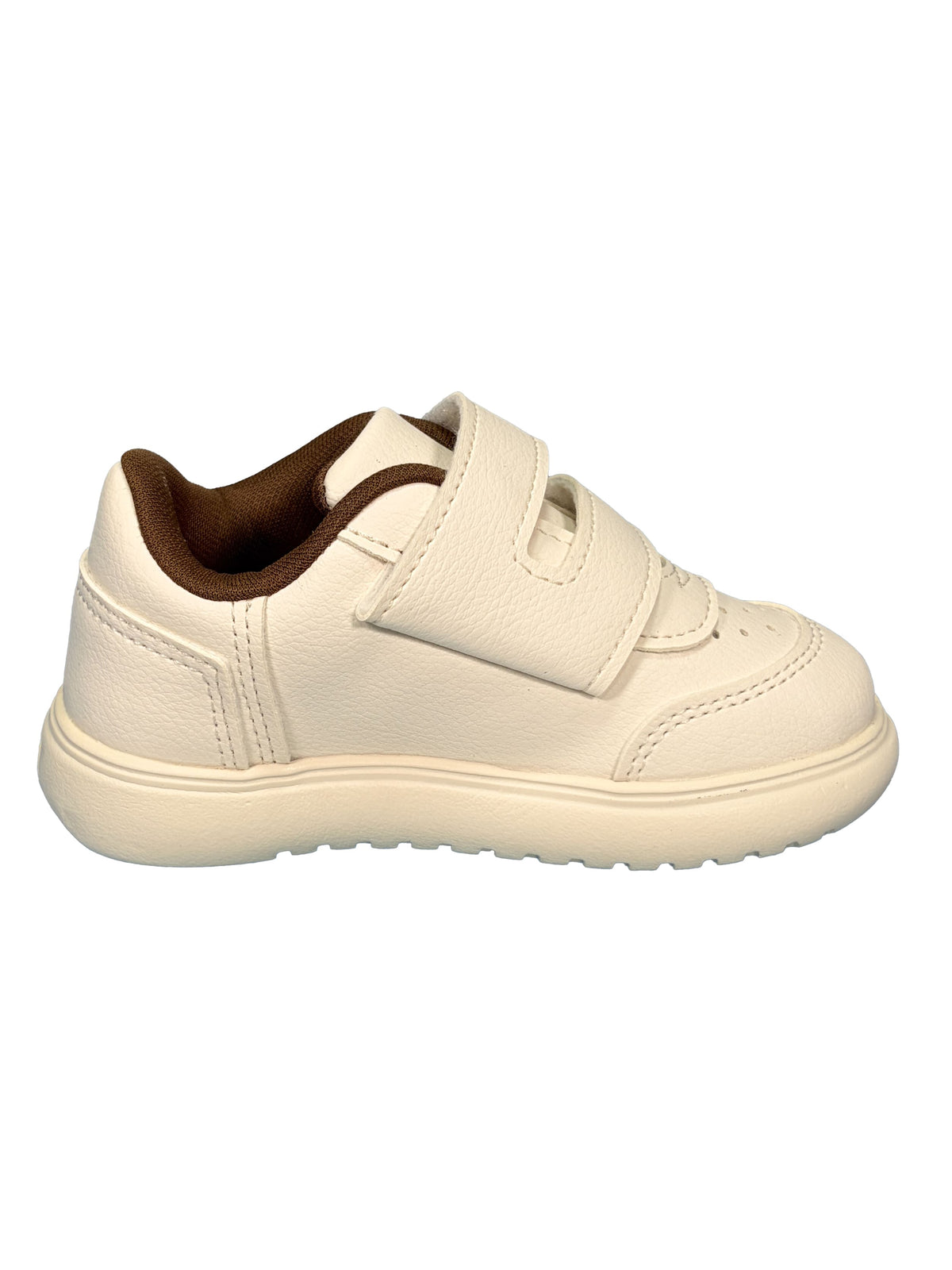 Zapato Velcro Beige con Cafe
