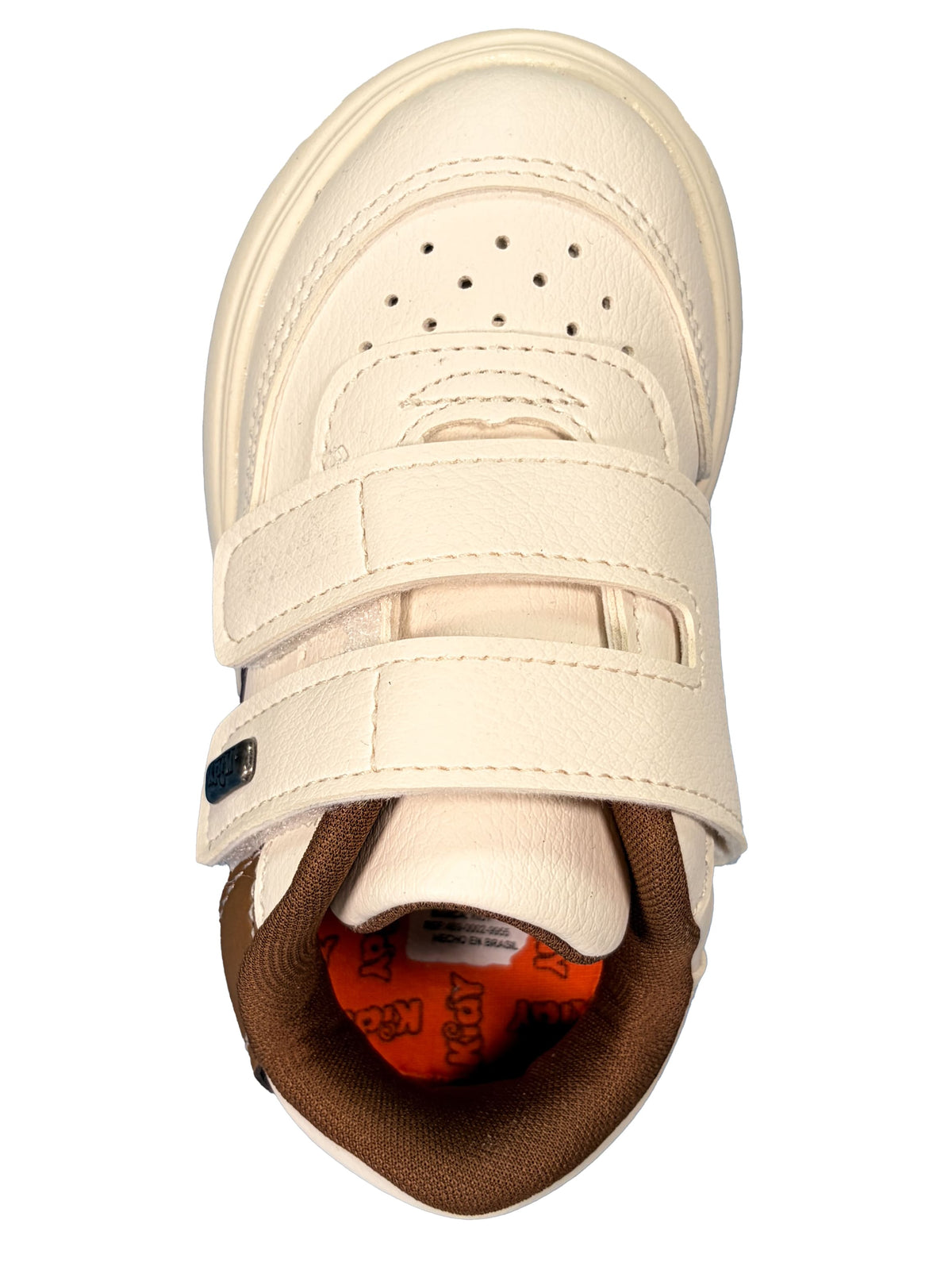 Zapato Velcro Beige con Cafe