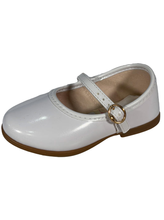 Zapato Muñeca Charol Blanco