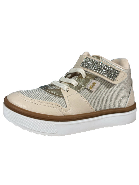 Zapato Botin Beige/Plateado