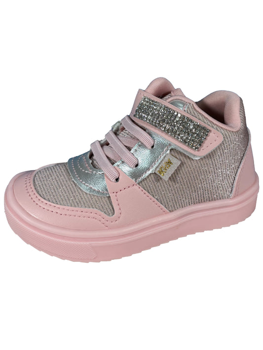 Zapato Botin Rosa/Plateado