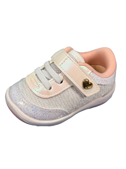 Zapato Blanco/Rosa Tornasol
