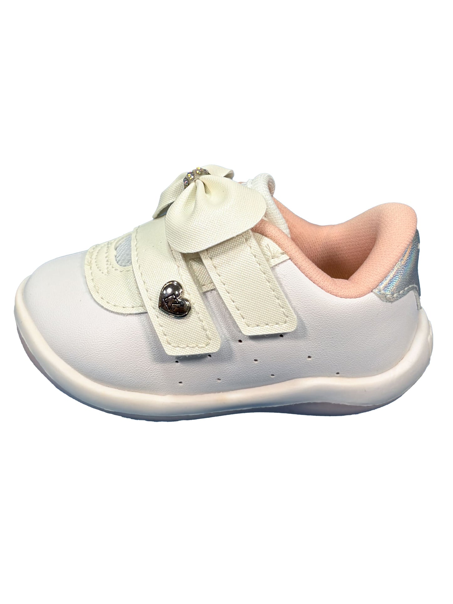 Zapato Blanco/Rosa Lazo