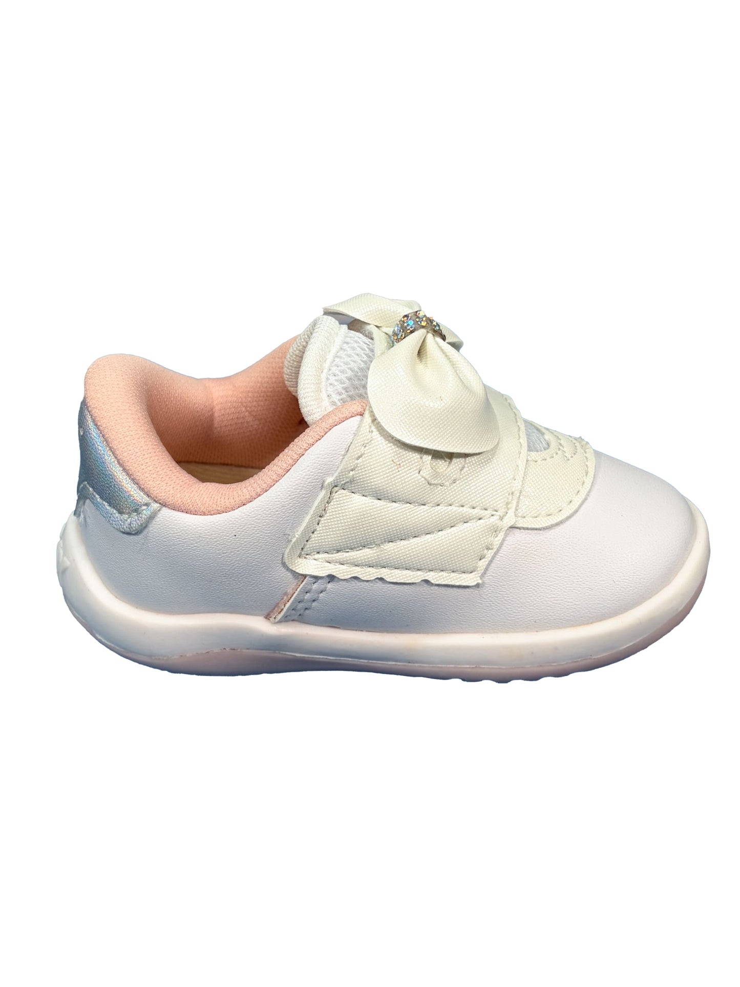Zapato Blanco/Rosa Lazo