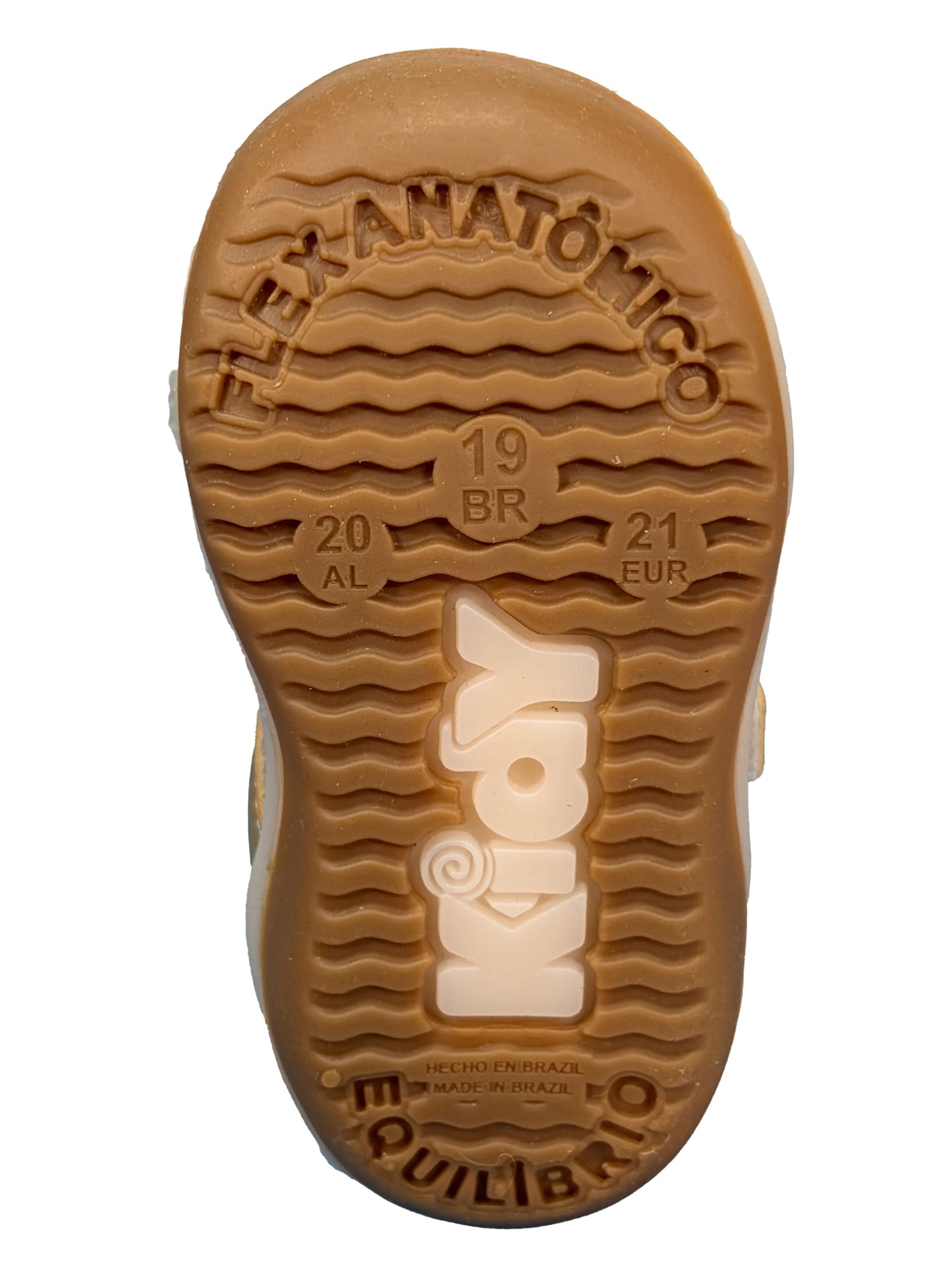 Zapato Velcro Beige/Dorado
