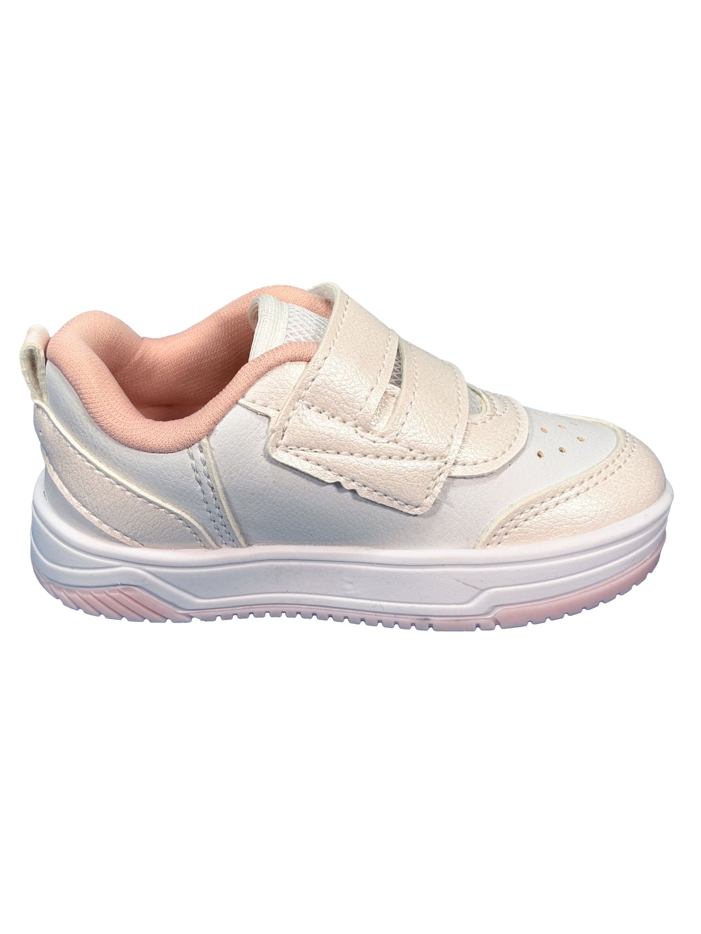 Zapato Velcros Blanco/Rosa
