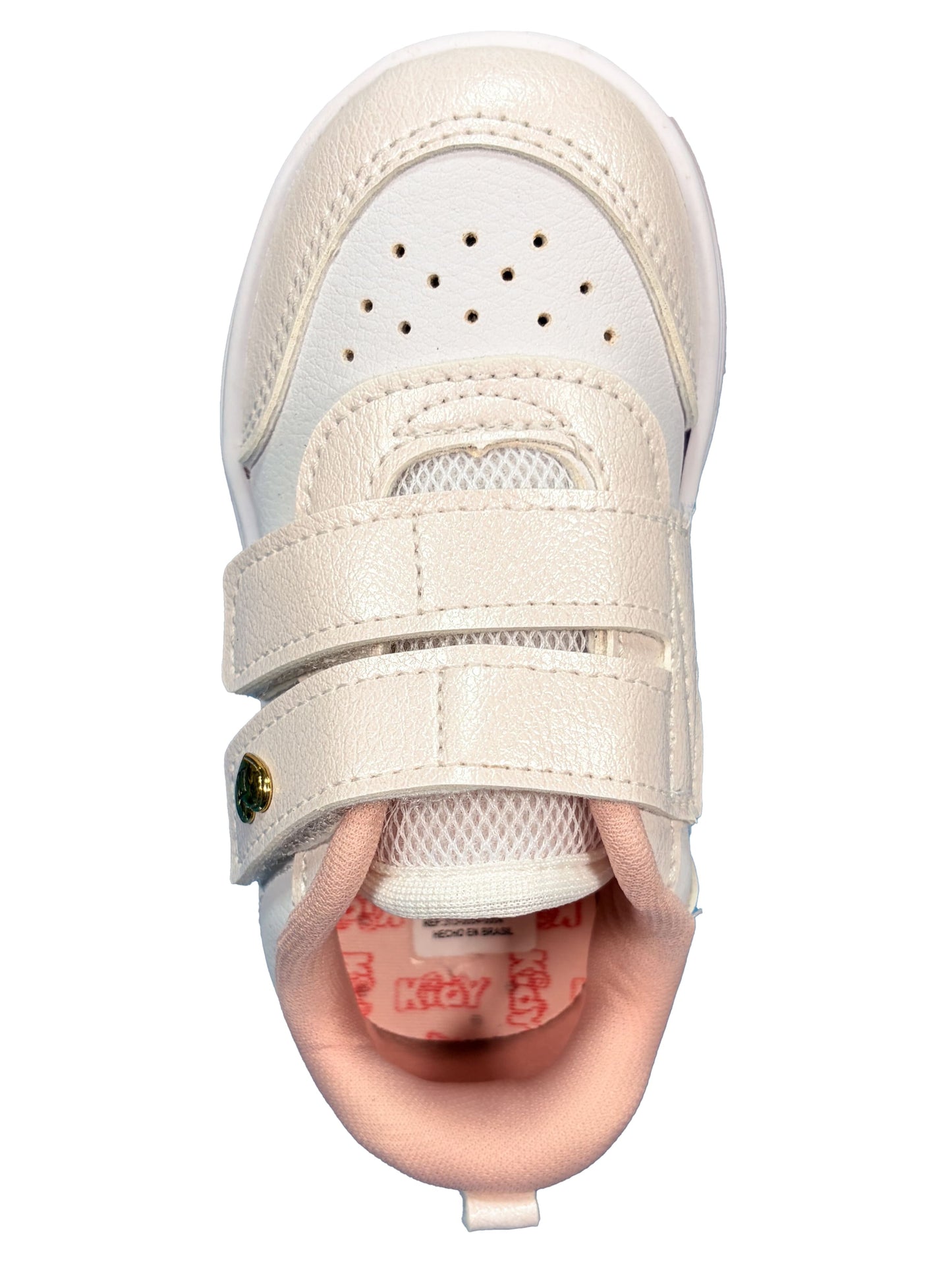 Zapato Velcros Blanco/Rosa