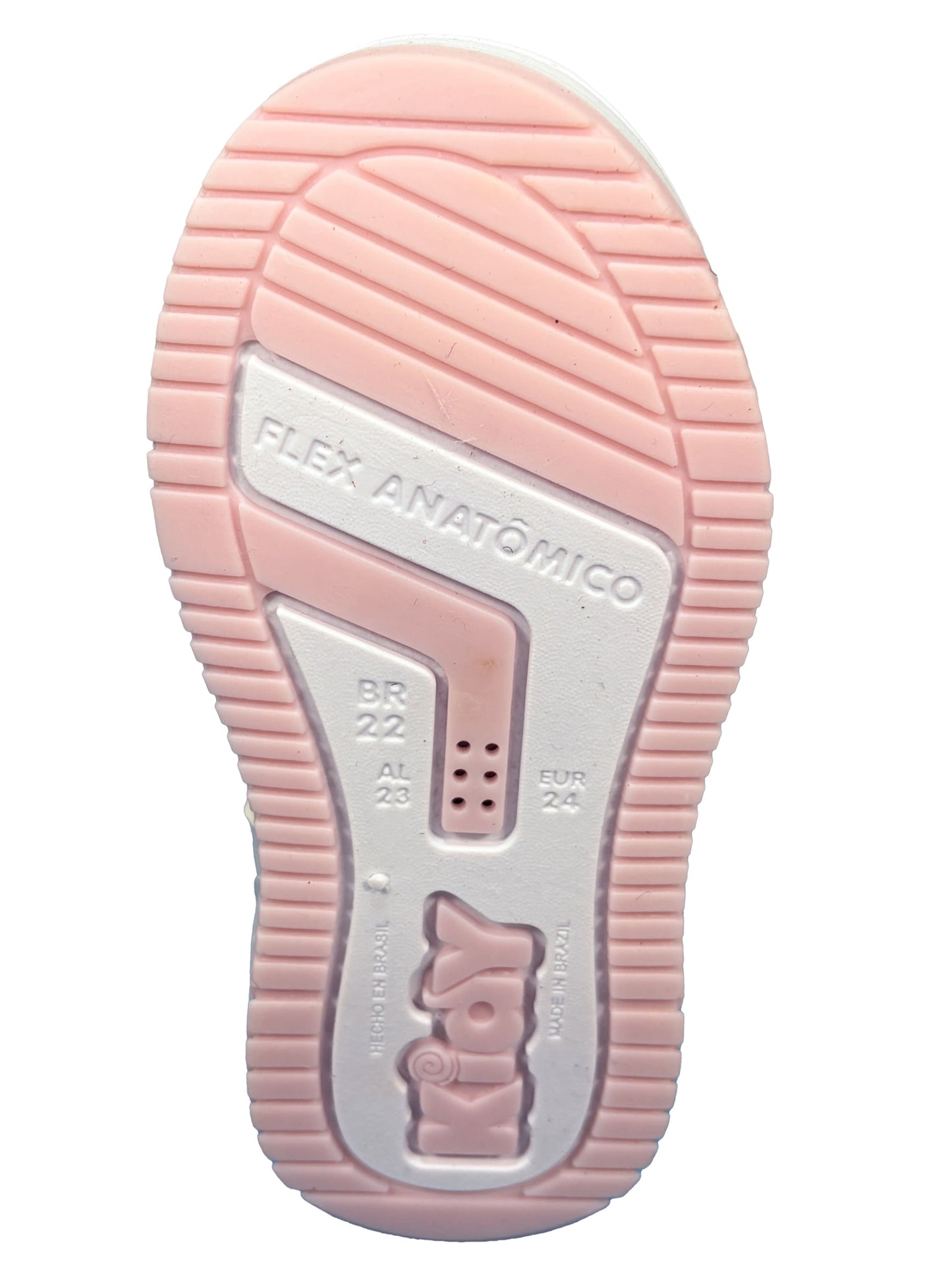 Zapato Velcros Blanco/Rosa
