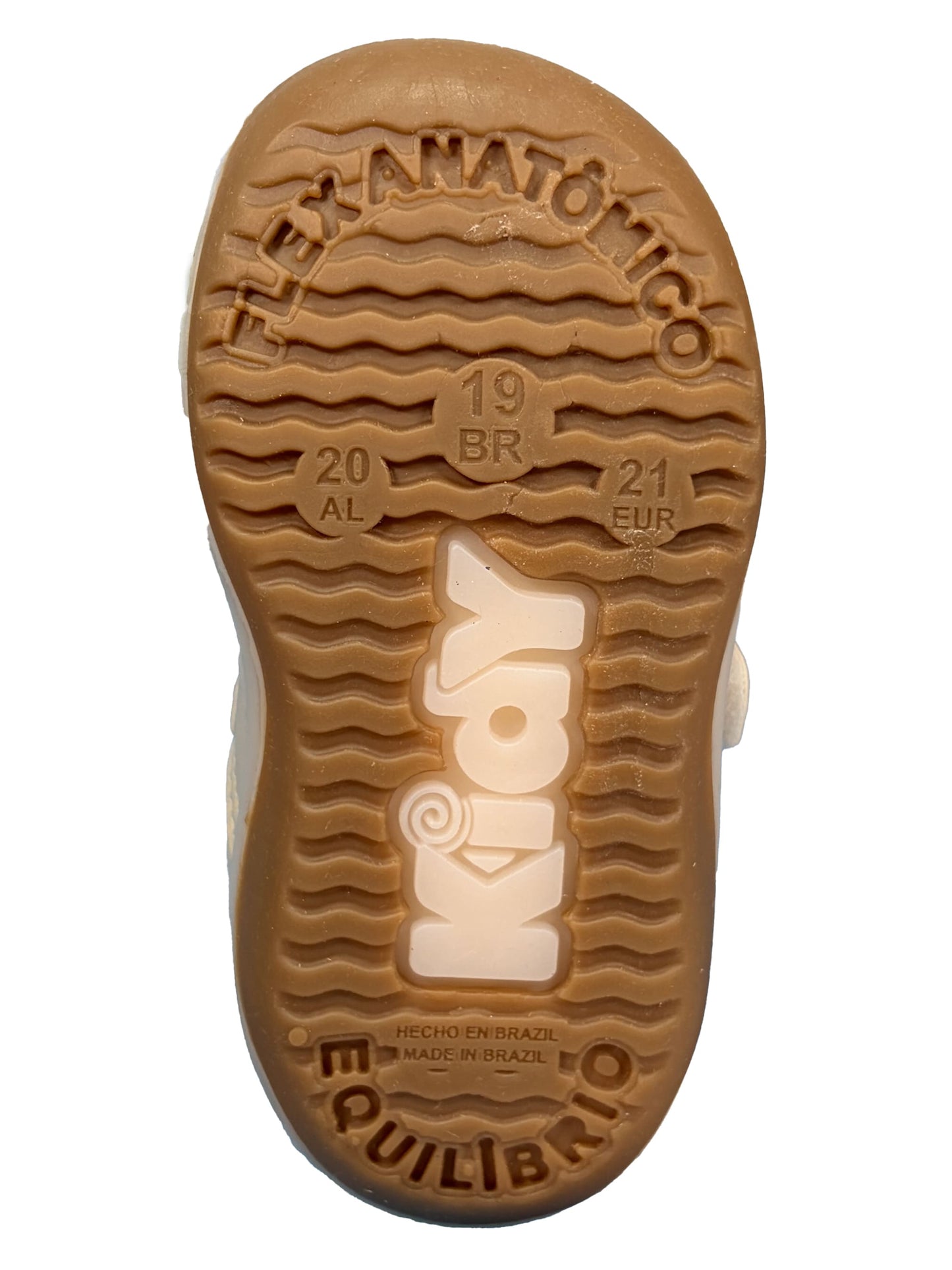 Zapato Velcros Nude Brillos
