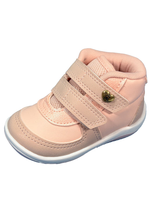 Zapato Velcros Corazon Rosa