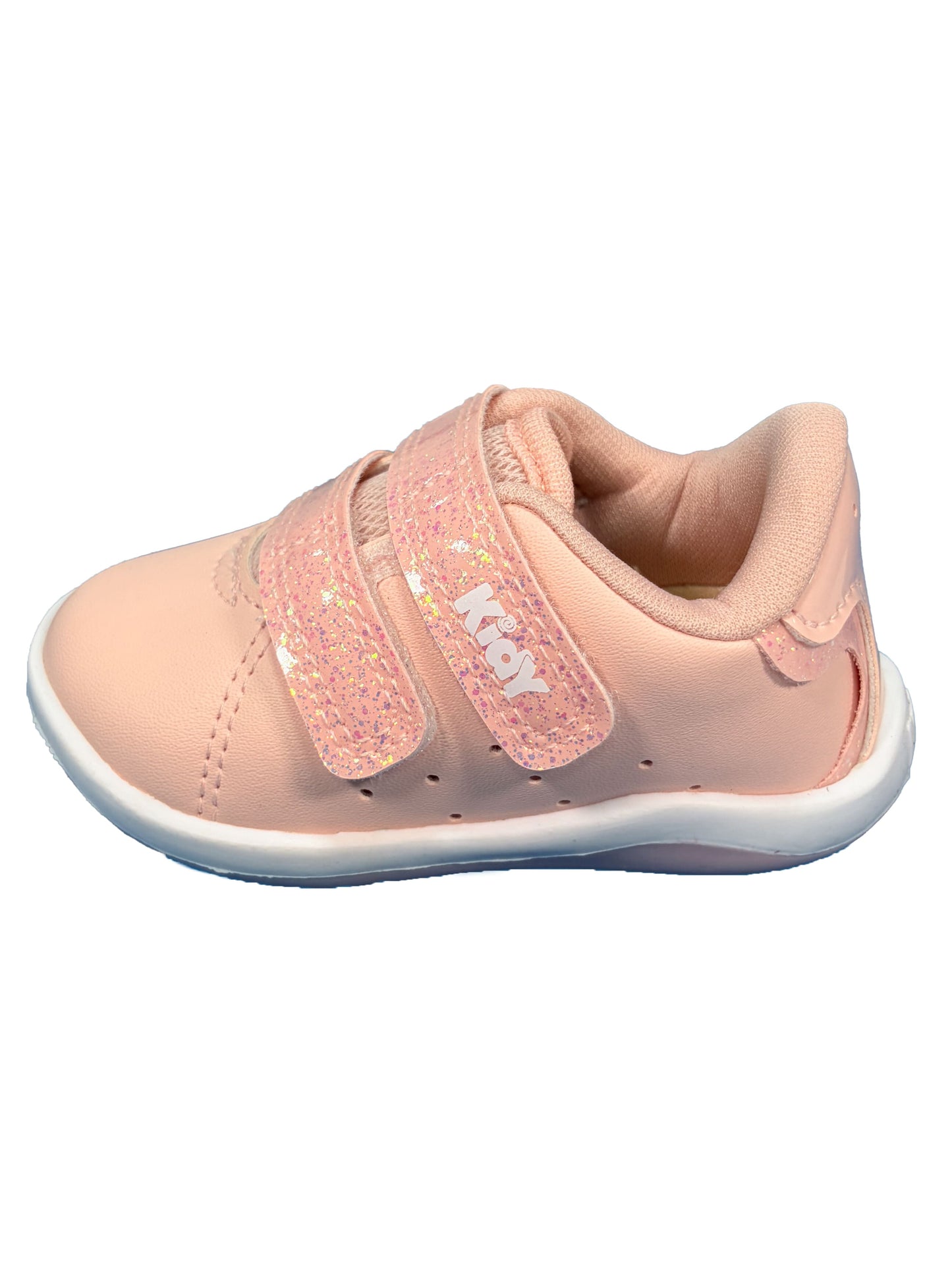 Zapato Velcro Rosa Brillos