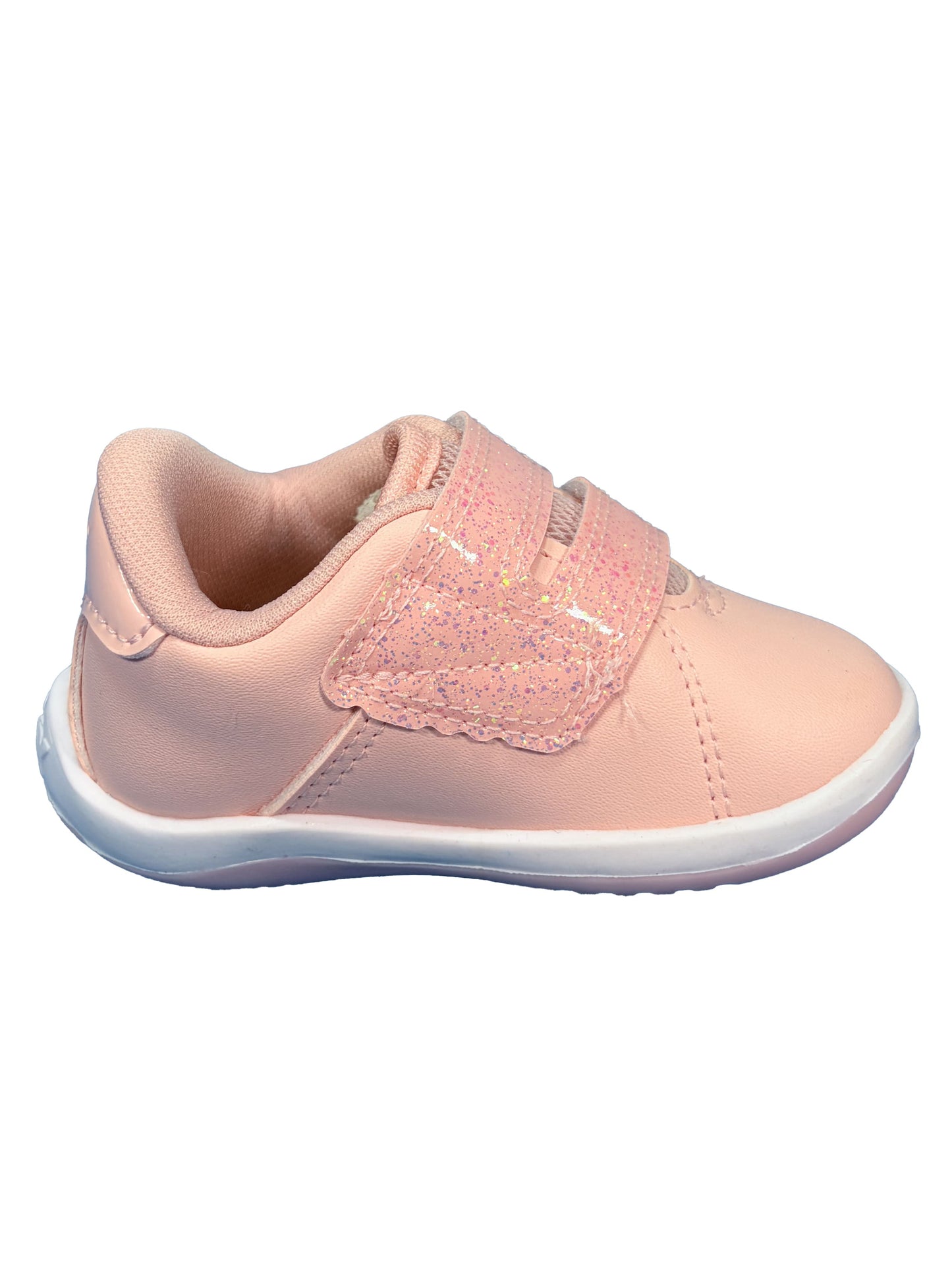 Zapato Velcro Rosa Brillos