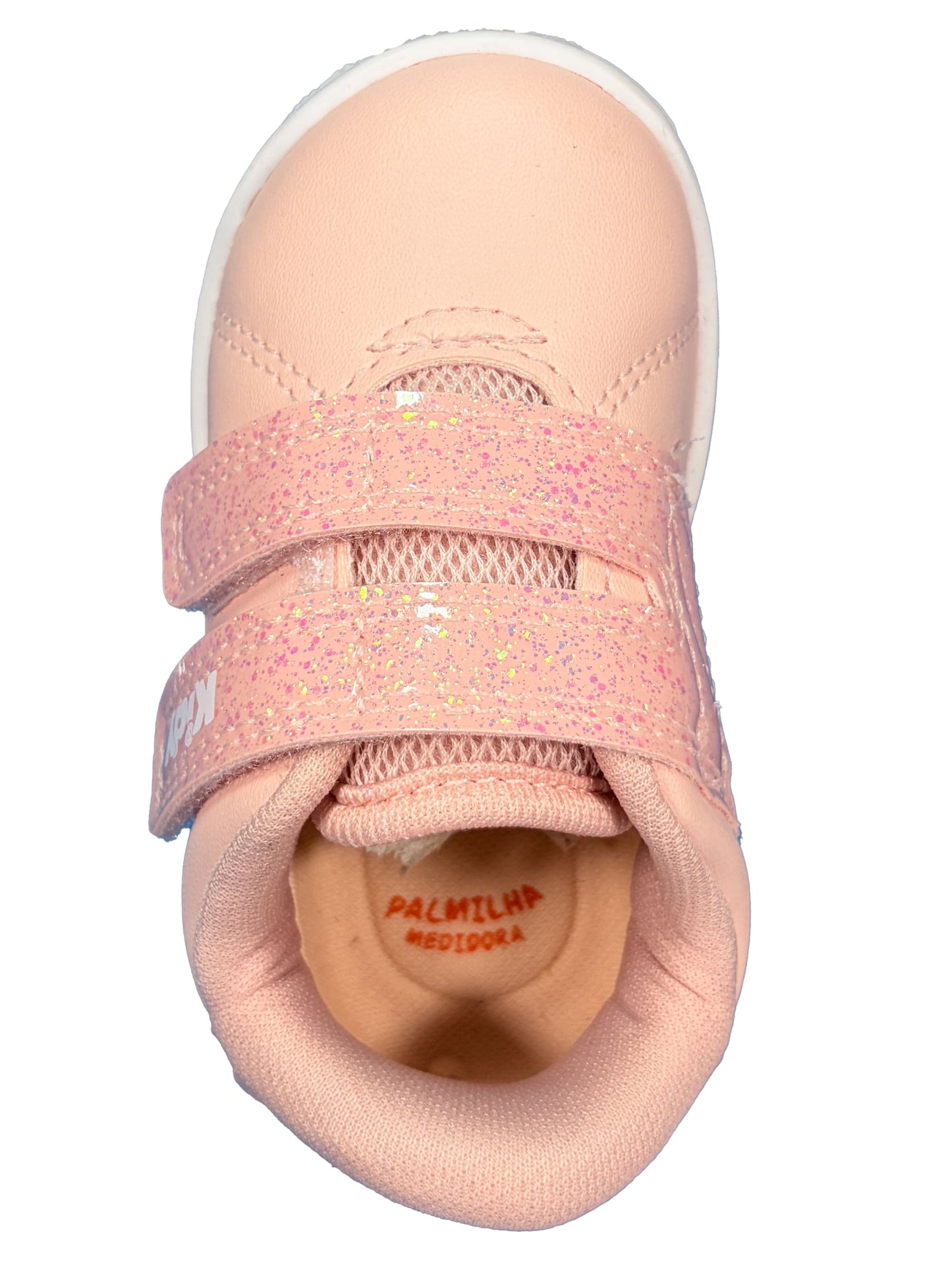 Zapato Velcro Rosa Brillos