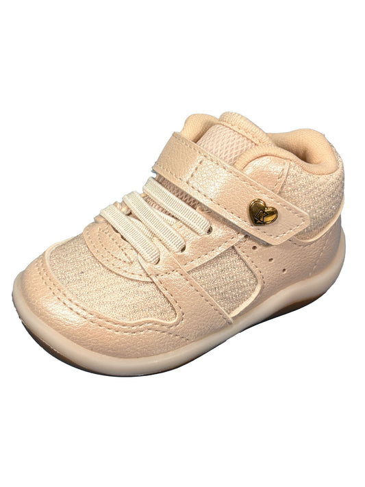 Zapato Velcro Corazon Nude