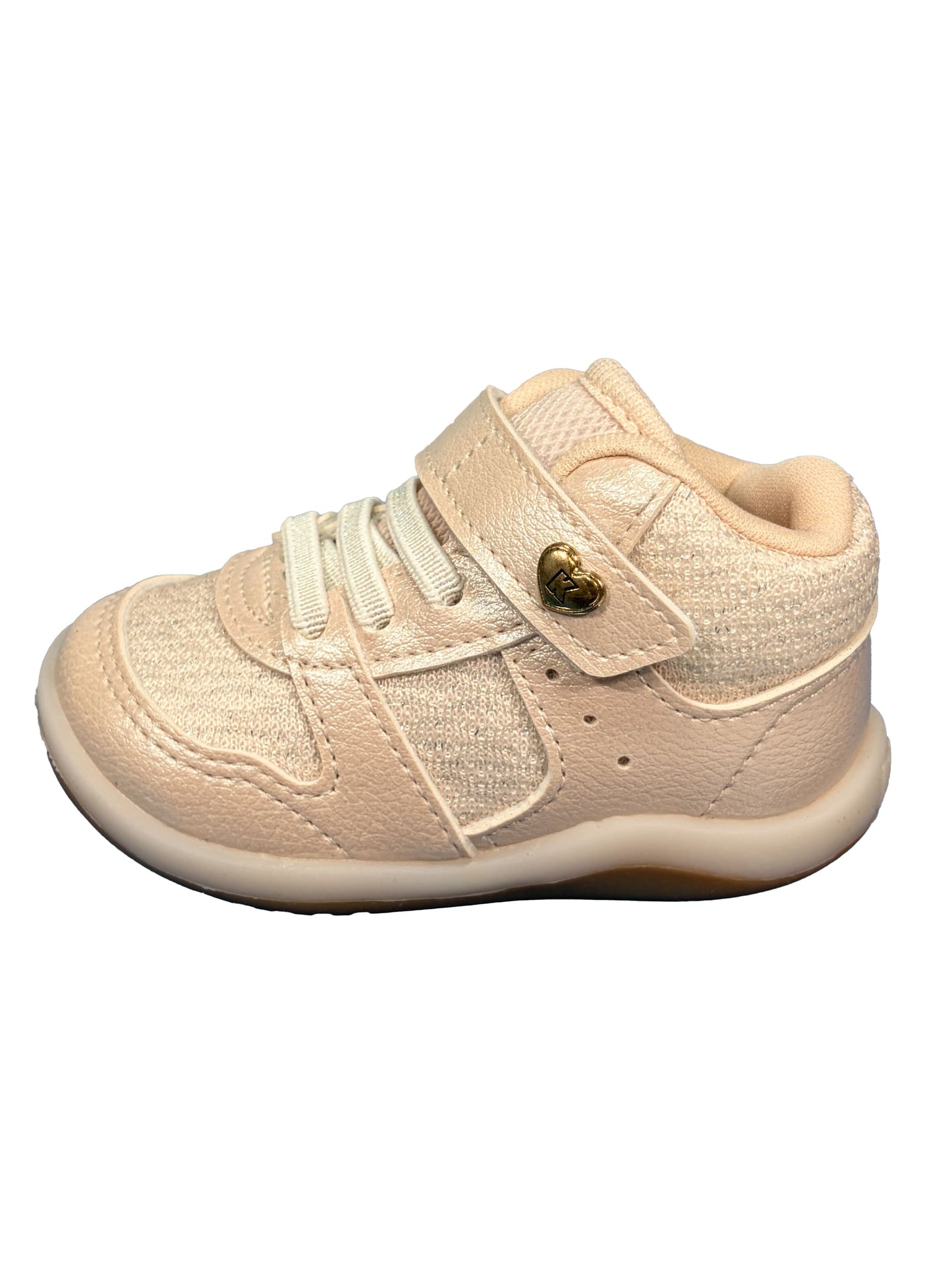 Zapato Velcro Corazon Nude