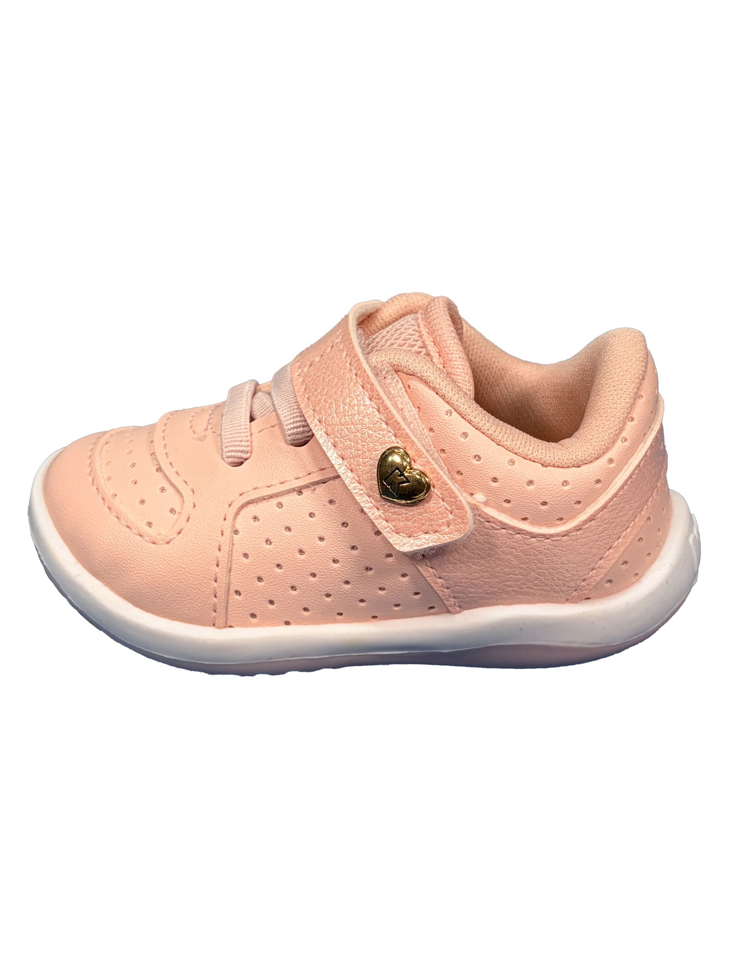 Zapato Velcro Corazon Rosa