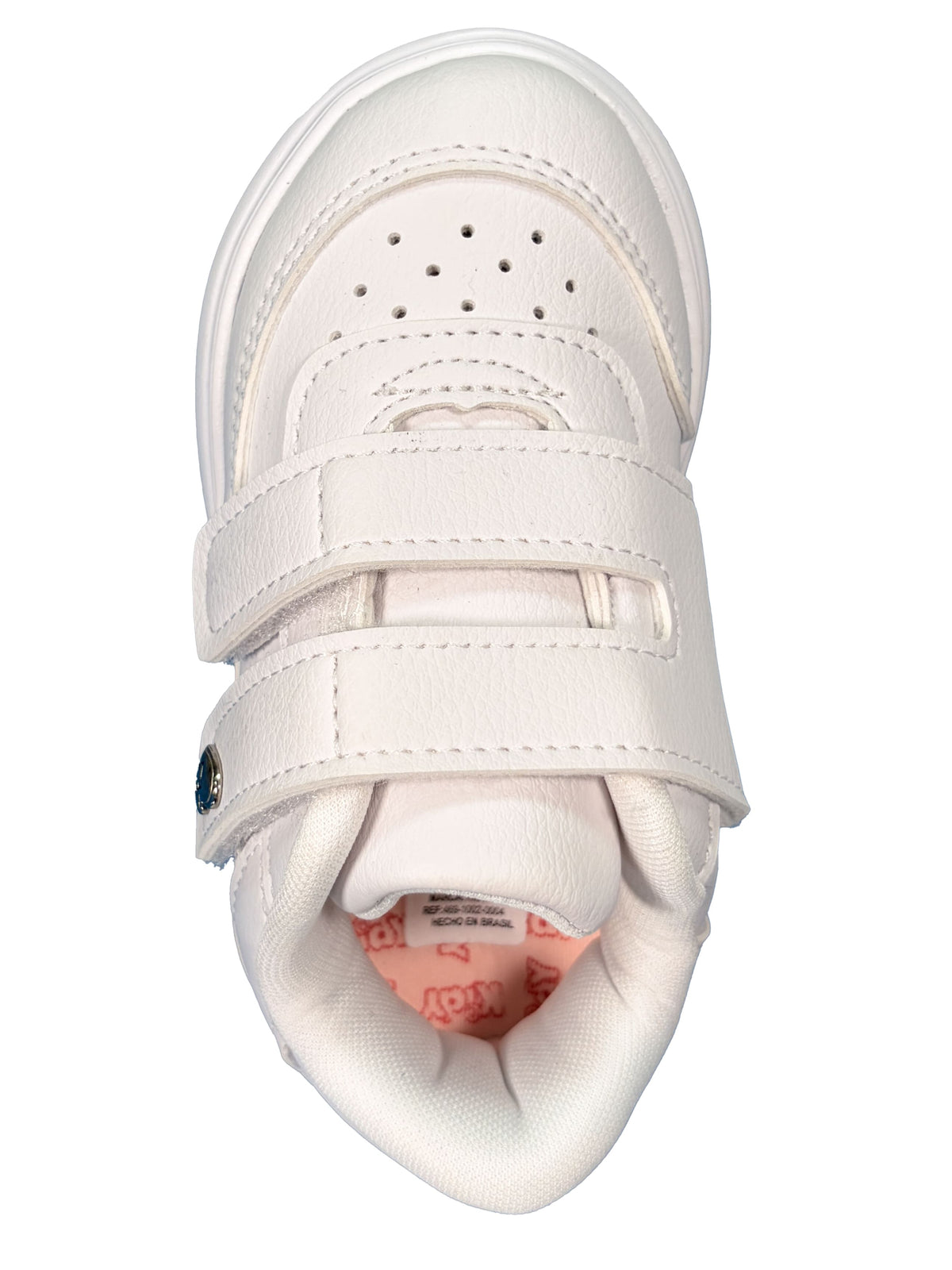 Zapato Blanco Doble Velcro Corazon