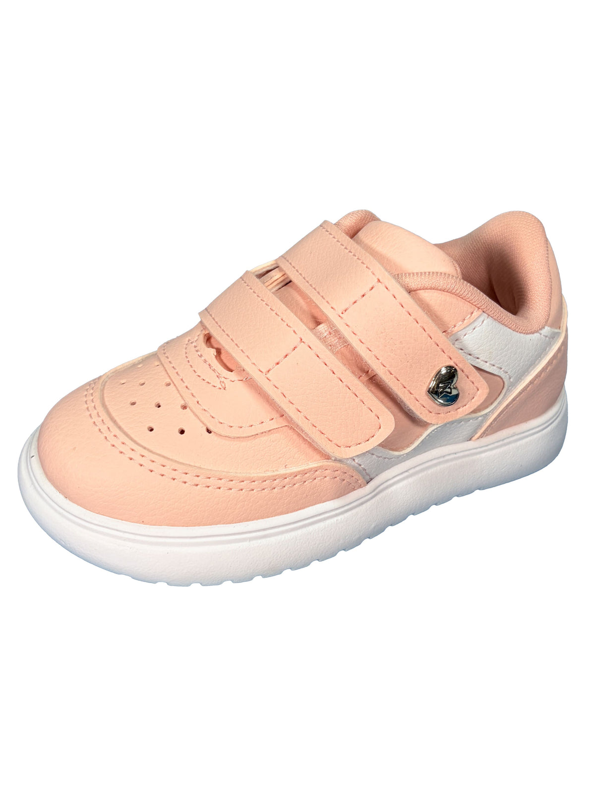 Zapato Rosa Doble Velcro Corazon