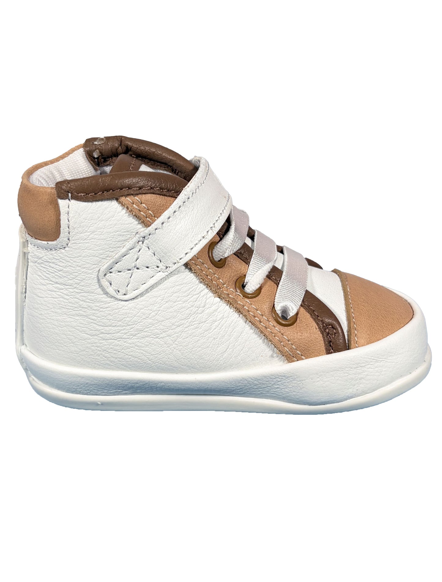 Zapato Botin Blanco con Cafe