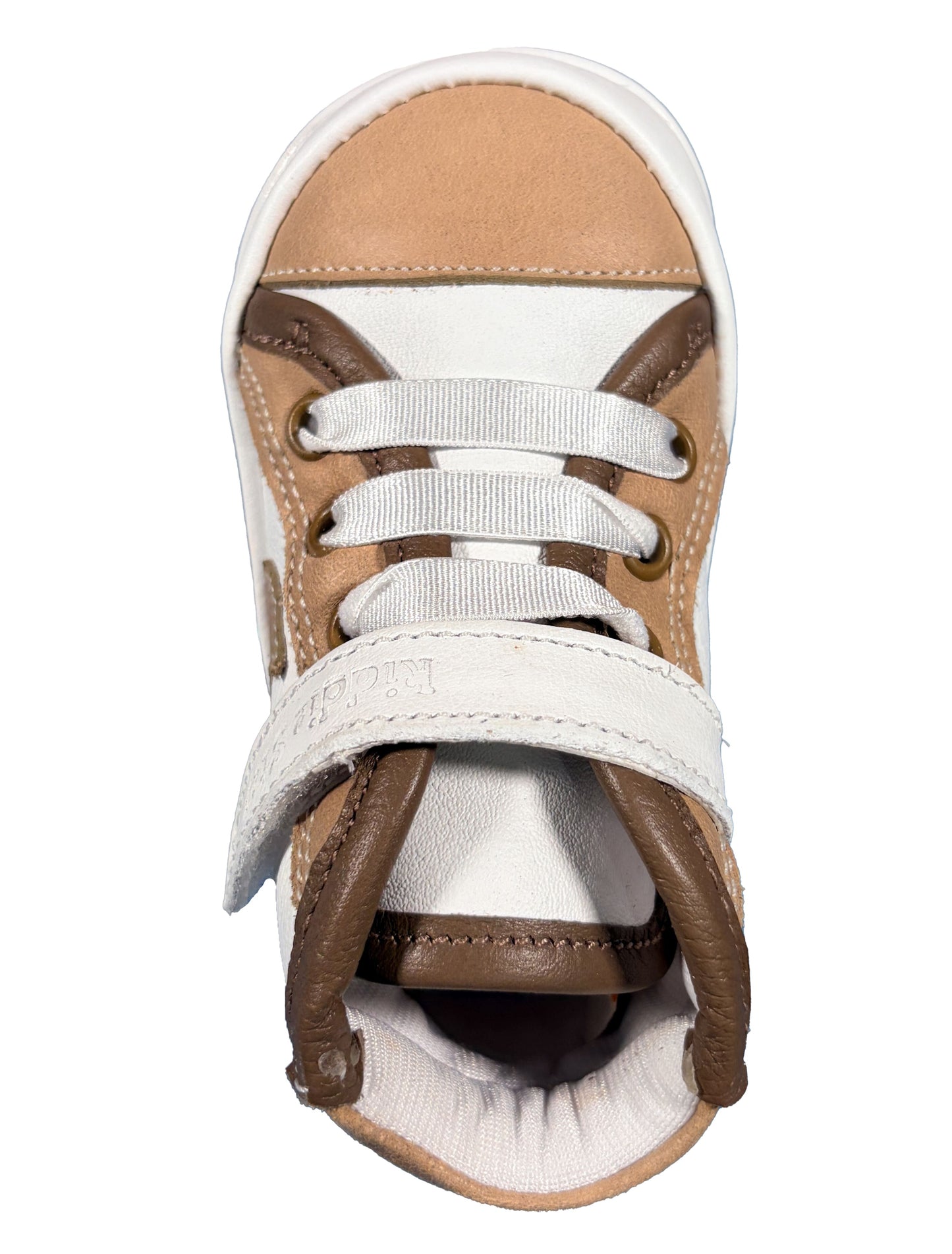 Zapato Botin Blanco con Cafe