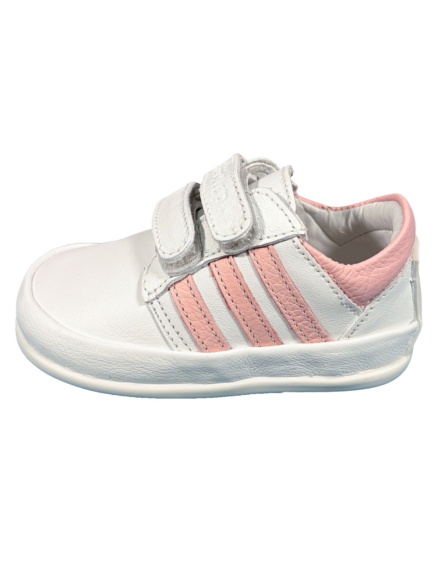 Zapato Blanco Rayas Rosas