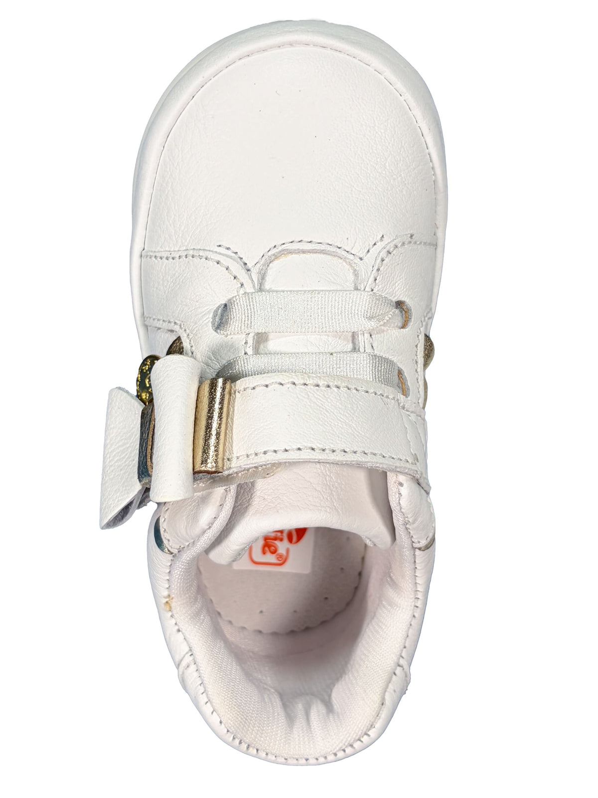 Zapato Blanco con Dorado Lazo