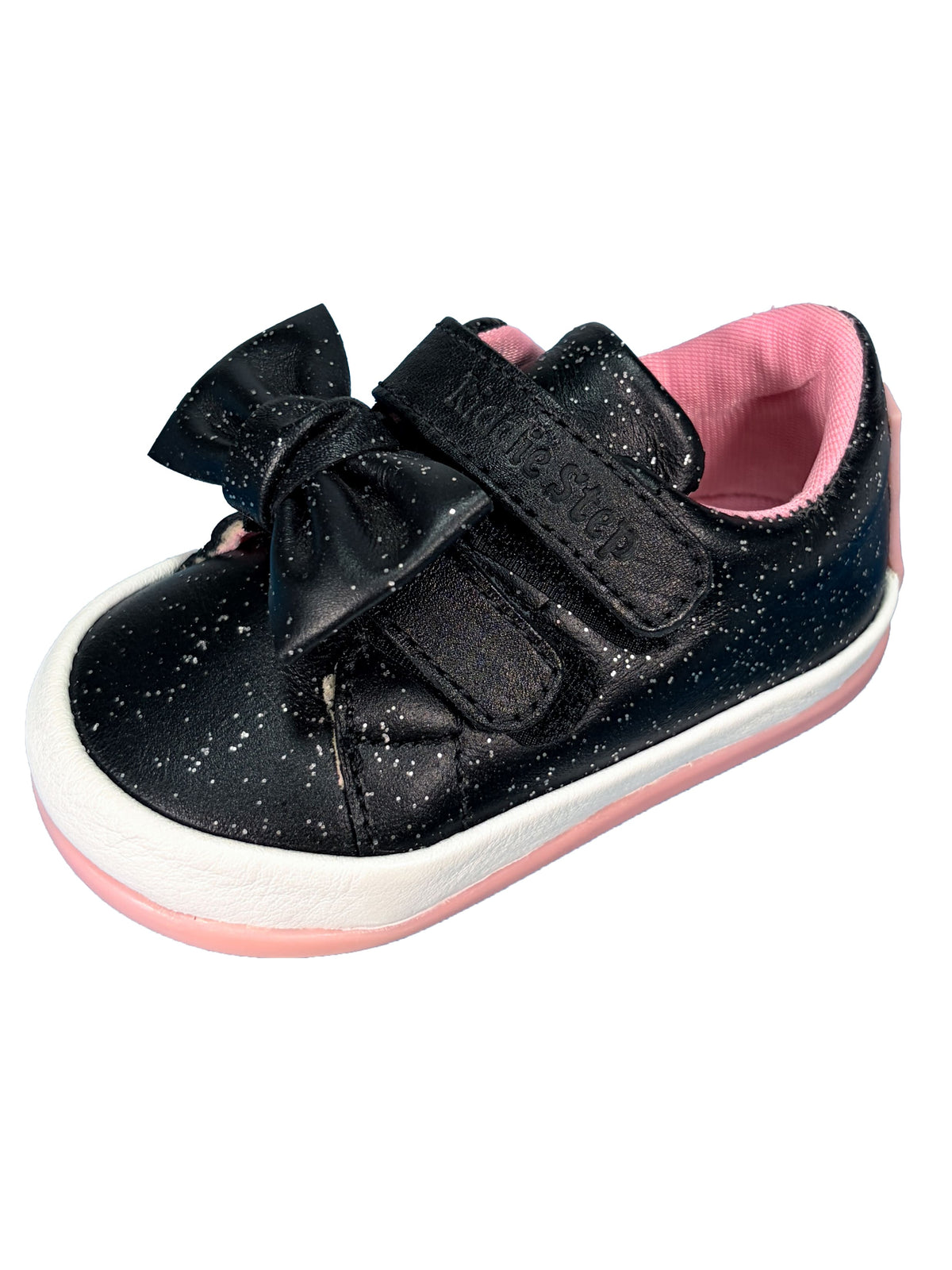 Zapato Lazo Negro con Rosa