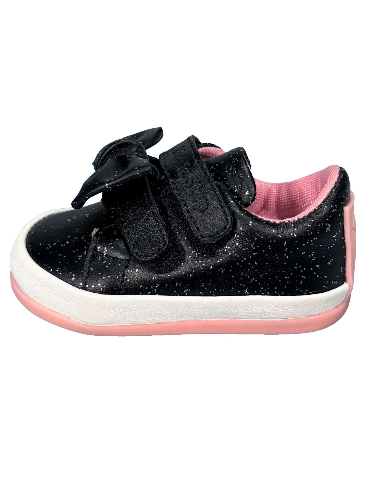 Zapato Lazo Negro con Rosa