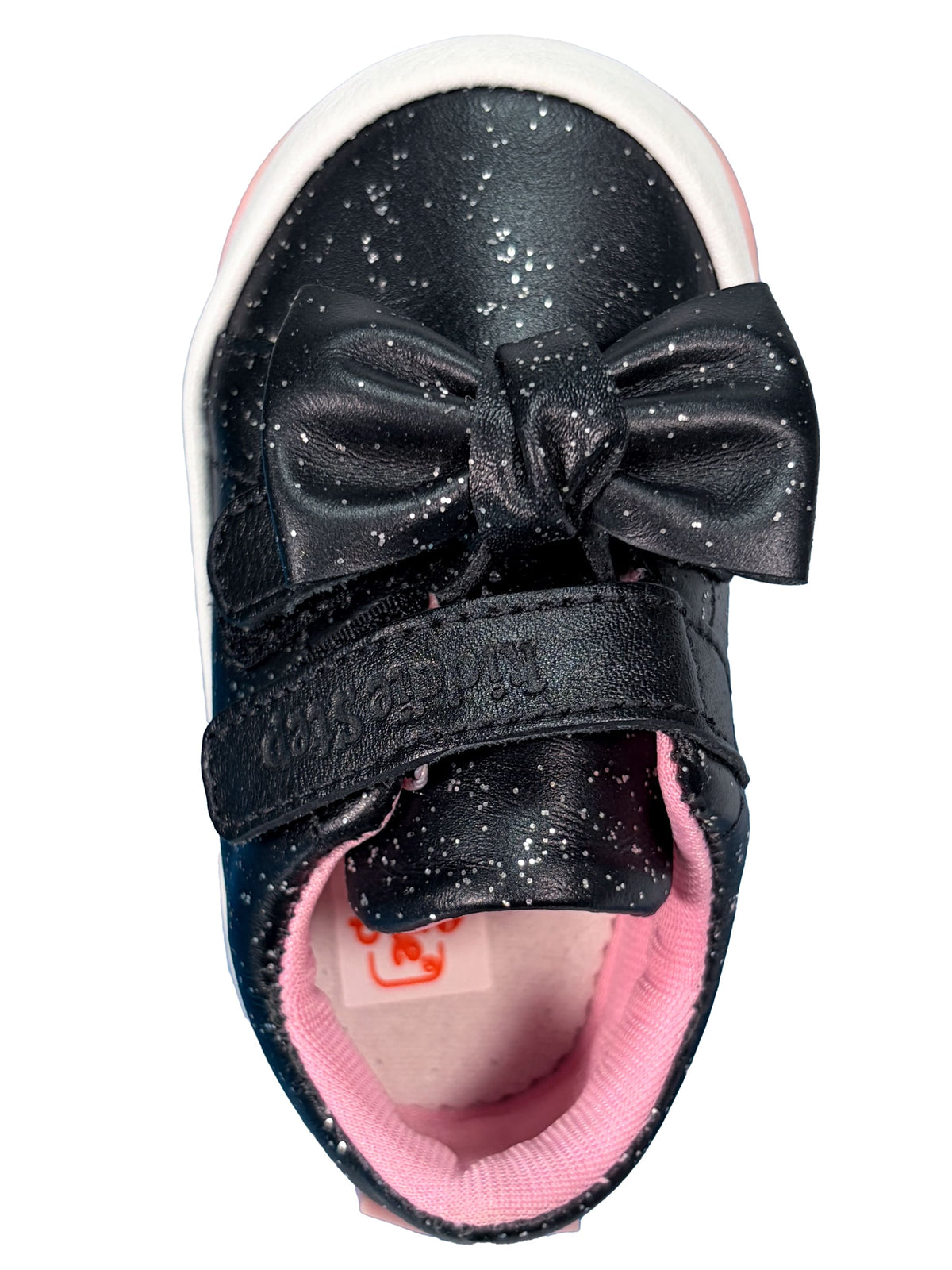 Zapato Lazo Negro con Rosa