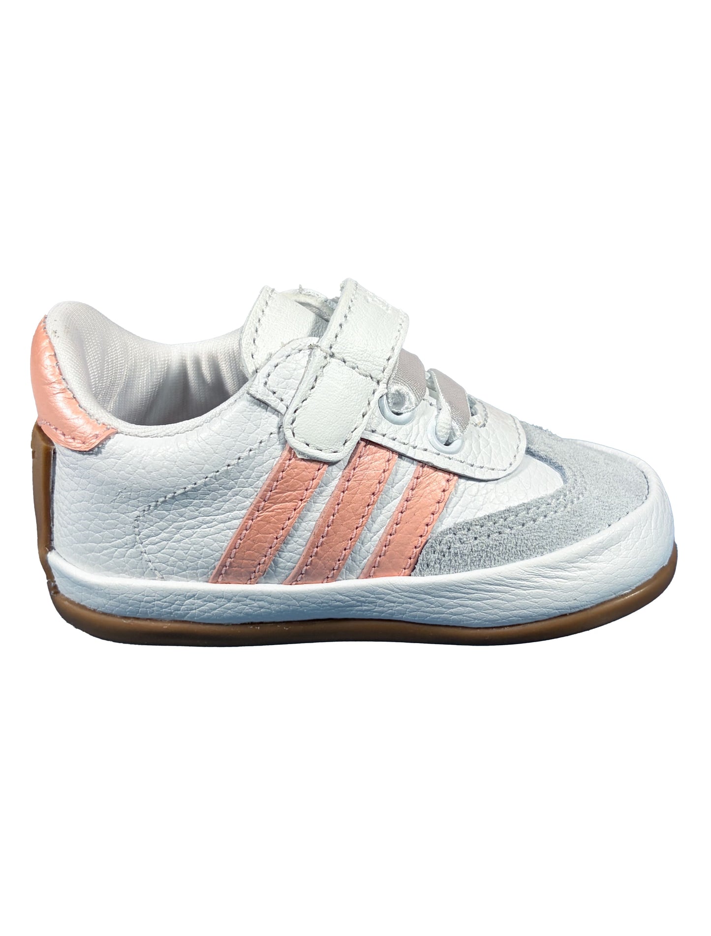 Zapato Tennis Blanco Rayas Rosas