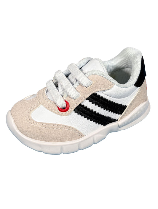 Zapato Blanco con Beige Rayas