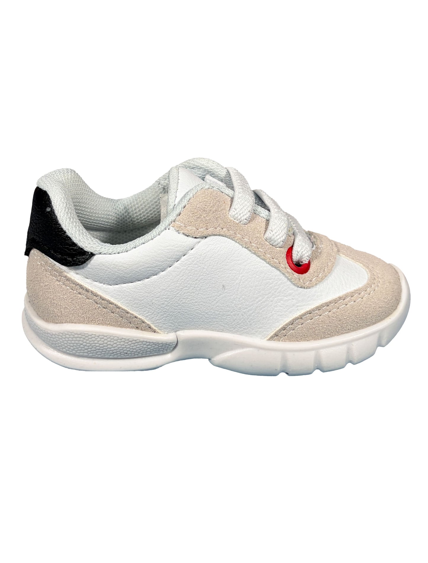 Zapato Blanco con Beige Rayas