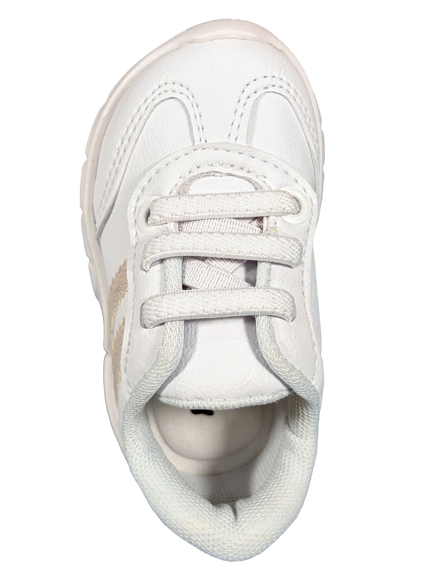 Zapato Blanco con Rayas Beige