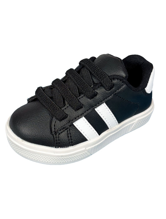 Zapato Negro Rayas Blancas