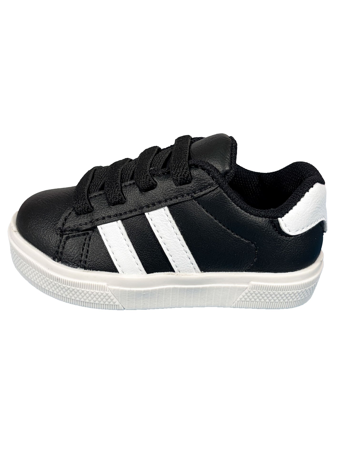 Zapato Negro Rayas Blancas