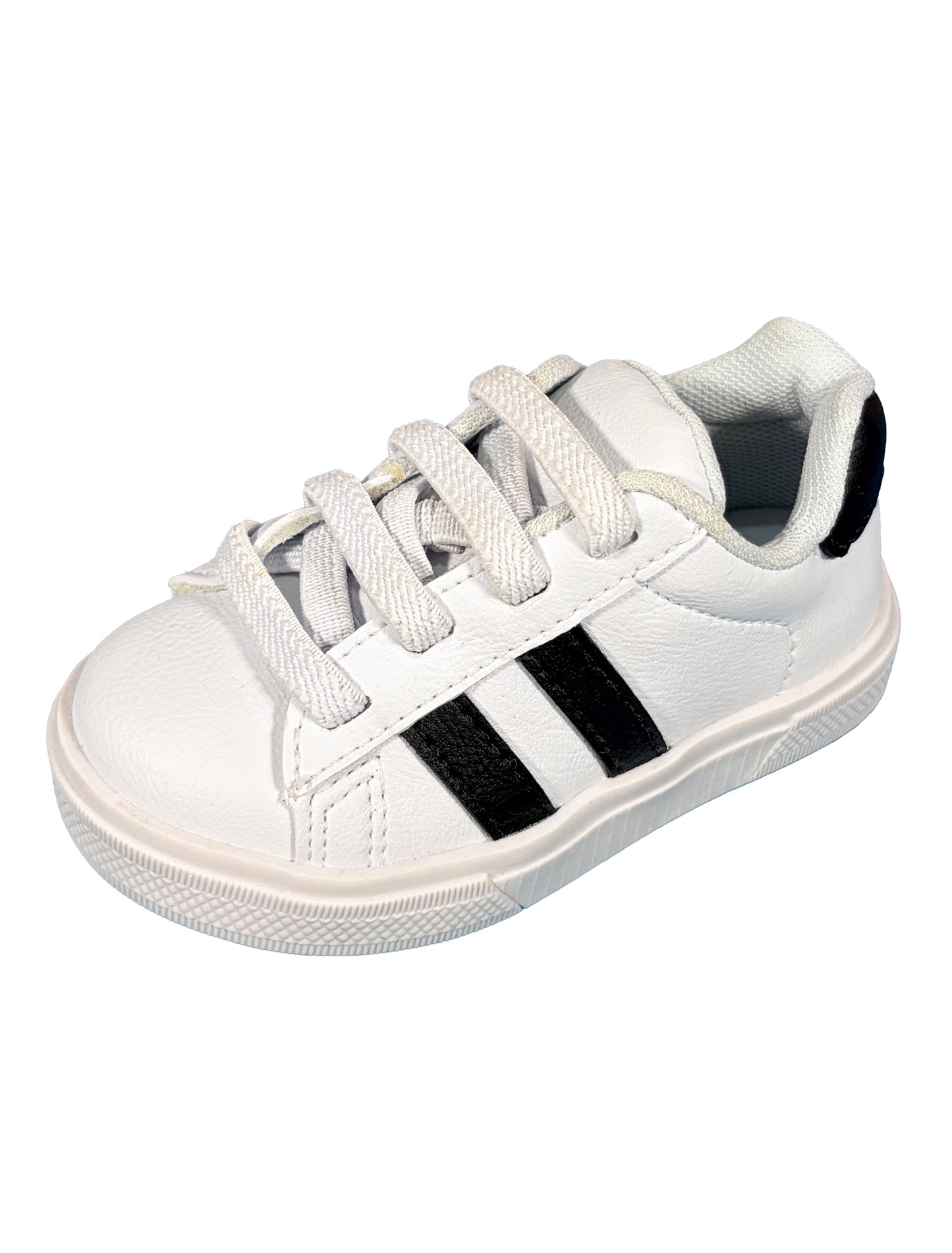 Zapato Blanco Rayas Negras