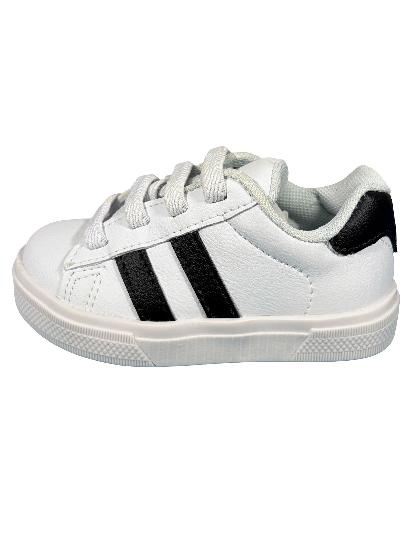 Zapato Blanco Rayas Negras