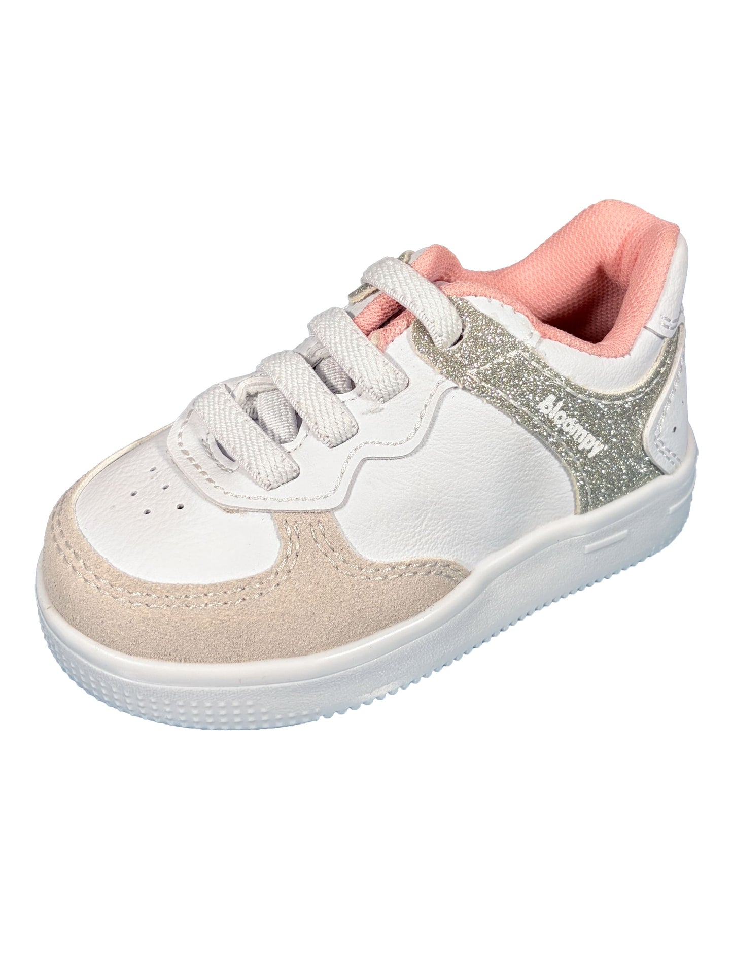 Zapato Blanco y Rosa con Plateado