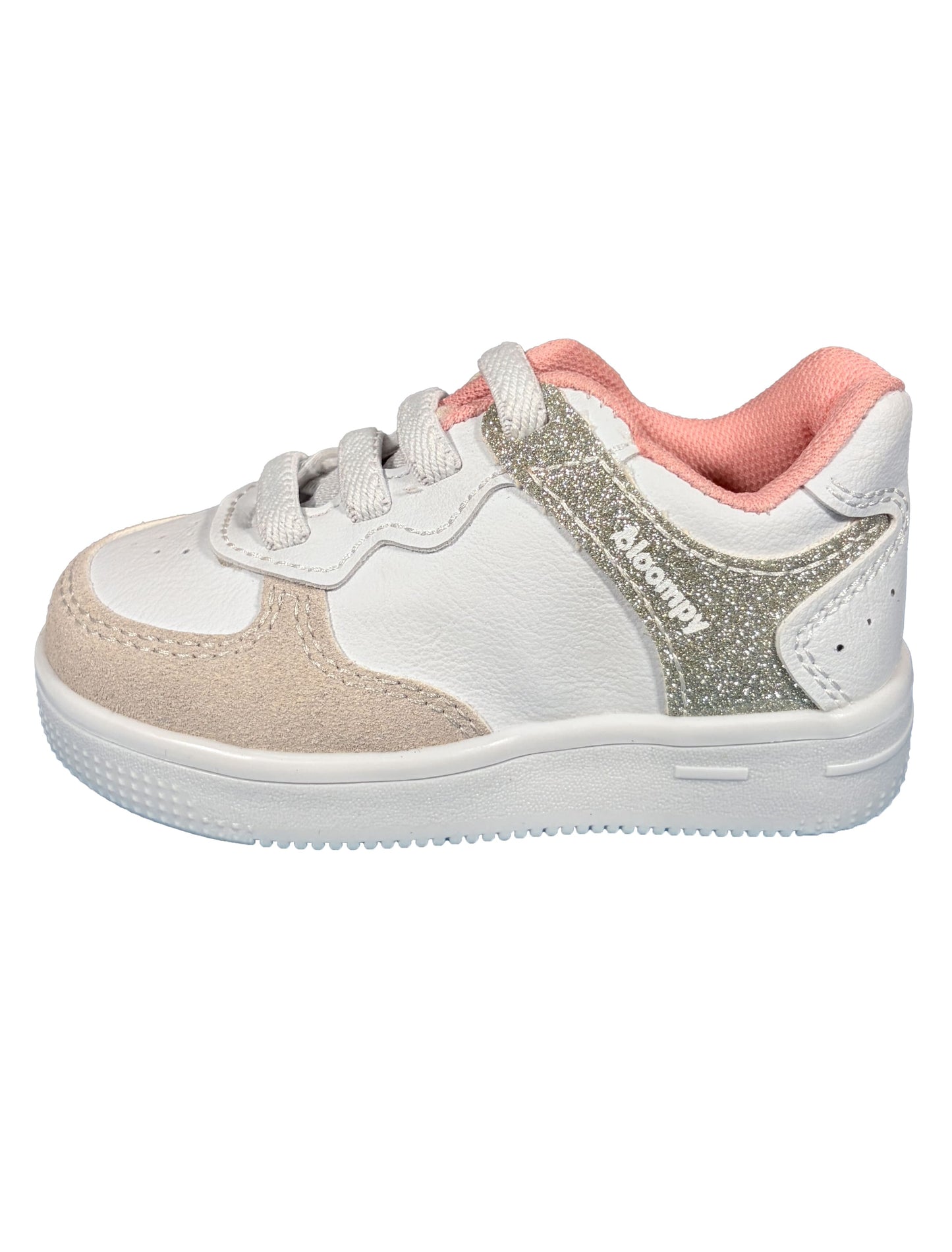 Zapato Blanco y Rosa con Plateado