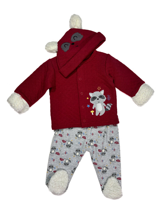 Conjunto 3p Vino Mapache