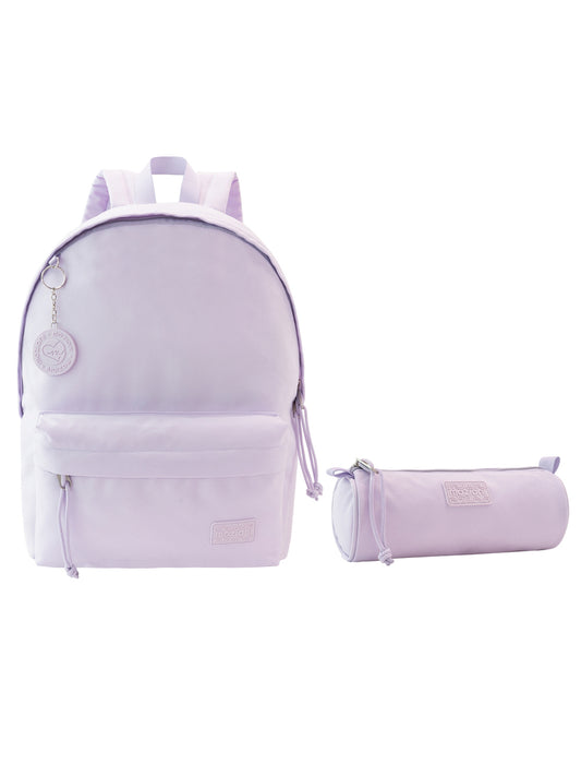 Mochila Lila Con Cartuchera