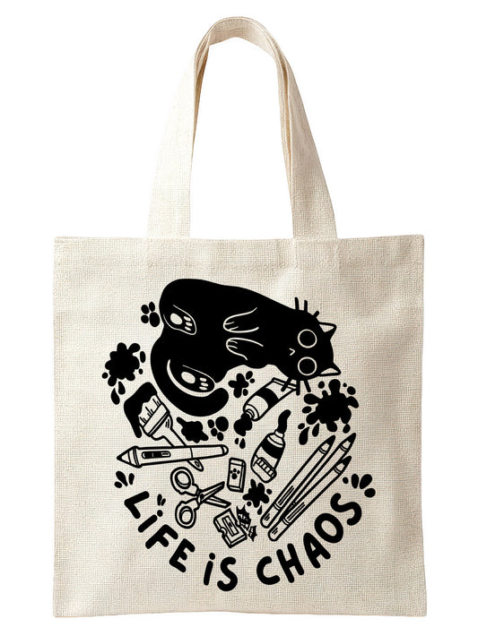 Tote Bag Life is Chaos