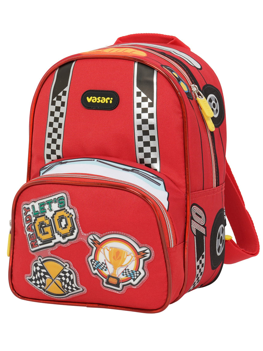Mochila Pre Escolar Carro Rojo