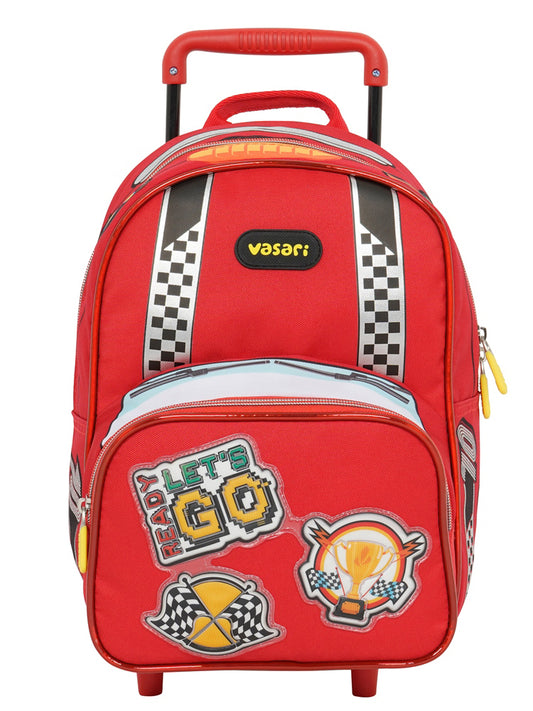 Mochila Ruedas Pre Escolar Carro Rojo